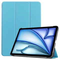 iPad Air 11 インチ M3/M2 (2025/2024)、iPad Air 5/4 ケース 10.9 インチ 三つ折りスタンド, オートスリープ機能付き, 薄型軽量保護カバー，空色