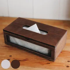 ティッシュケース フローラティッシュケース 木製 ガラス （ おしゃれ 可愛い ティッシュカバー ティッシュボックス 収納 リビング シンプル キッチン 寝室 エントランス ティッシュ ケース ティッシュ入れ ボックスティッシュ ） 