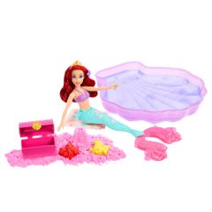 디즈니(Disney)/디즈니 프린세스(Disney Princess) 배꼽으로 비치☆머메이드 아리엘 키세카에 인형·하우스 곁들여·놀이 놀이 플레이 세트 인형 1체 첨부 6세부터 퍼플 HWB39