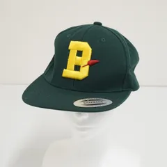 YUPOONG ユーポン Classic Snapback クラシック スナップバック キャップ USED美品 グリーン キャップ 野球帽 X9041