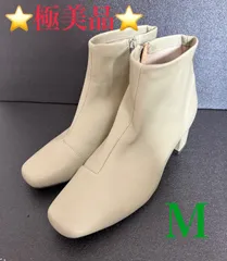 ロウェナ  Rowena ブーツ ショートブーツ 23cm サイドファスナー ベージュ M レディース 23 靴 冬 白 オフィスカジュアル オフィス 仕事靴 スマートカジュアル