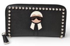 FENDI フェンディ カーリト ラウンドファスナー 長財布 ブラック S49
