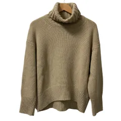 美品 GALERIE VIE ギャルリーヴィー ファインウール ハイネックプルオーバー ニット サイズS べージュ レディース 古着 中古 USED