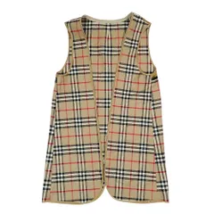 美品 90s Burberrys バーバリーズ ノバチェック ウール ライナー ベスト ノースリーブ コート用 ヴィンテージ 7AR ベージュ レディース 古着 中古 USED