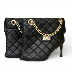 Maison MIHARA YASUHIRO メゾンミハラヤスヒロ Quilted Bag Detail Pin Heel Short Boots ショートブーツのサムネイル