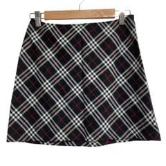 美品 BURBERRY’S BLUE LABEL バーバリーズ ブルーレーベル チェック ミニスカート サイズ38 ブラック レディース 古着 中古 USED