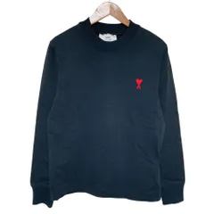 良品 AMI PARIS アミ パリス ハート刺繍 ロングスリーブ Tシャツ カットソー サイズXXS ブラック  レディース 古着 中古 USED