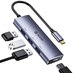 USB ハブ Type-C 4K映像出力 3×USB3.0ポート 4-IN-1 USB C ハブ 4K HDMIポート 5Gbps高速データ転送 スリムハブ 4K@30Hz Window/MacOS/Linux/IOS/Androidシステム対応 M ...