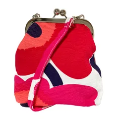 新品同様 Marimekko マリメッコ ウニッコ がま口 ショルダーポーチ レッド レディース 古着 中古 USED