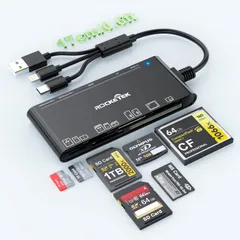 SDカードリーダー ライトニング 7-in-3メモリカードリーダー cfカードリーダー タイプc Lightning/Type C/Type Aカードリーダー Type-C & USB 3.0 超高速転送 OTG対応 写真/ビデオ/資料 双方向高速転 ...