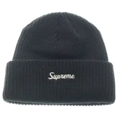 SUPREME (シュプリーム) 23AW Loose Gauge Beanie ルーズ ゲージ ロゴ ビーニー ニット帽 ブラック