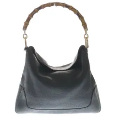 GUCCI (グッチ) バンブー 2WAY ショルダーバッグ トートバッグ ハンドバッグ ブラック レザー 282315 ゴールド金具