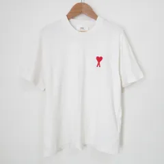 良品 AMI PARIS アミパリス ハート刺繍 ショートスリーブ Tシャツ XSサイズ ホワイト レディース 古着 中古 USED