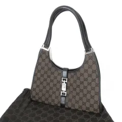 GUCCI グッチ ジャッキー GGキャンバス レザーハンドル ハンドバッグ 002 1067 1705 ブラウン  レディース 古着 中古 USED