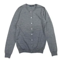 美品 MACPHEE マカフィー クルーネック ハイゲージ ウール ニット カーディガン 羽織 カットソー M グレー レディース 古着 中古 USED