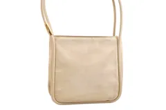 GUCCI グッチ ヴィンテージ ショルダーハンドバッグ スエード レザー ホワイト ジャンク  5802N