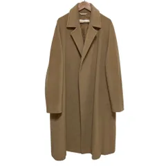良品 Max Mara マックスマーラ カシミヤブレンド ウール ロングコート サイズ40 キャメル レディース 古着 中古 USED