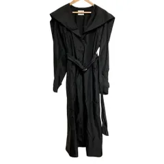 美品 CELFORD × HANAE MORI セルフォード ハナエモリ コラボ オーガンジーセーラーコート F ブラック レディース 古着 中古 USED