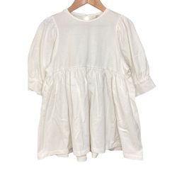 美品 yori ヨリ ショートスリーブ ブラウス サイズ36 ホワイト レディース 古着 中古 USED