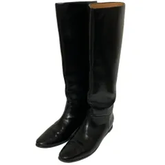 良品 LE TALON ルタロン レザー ロングブーツ サイズM 23.5cm相当 ブラック レディース 古着 中古 USED