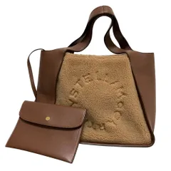 美品 STELLA McCARTNEY ステラマッカートニー ステラロゴ ボア素材 2WAY ショルダーバッグ 513860 ブラウン レディース 古着 中古 USED