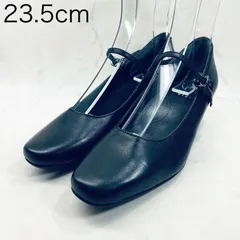 【新品 訳あり】【3E】イング　スクエアトゥストラップパンプス　23.5ｃｍ　黒