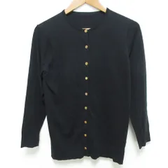 良品 MUSE de Deuxieme Classe ミューズ ドゥーズィエムクラス 金釦 ニット カーディガン ダークネイビー レディース 古着 中古 USED