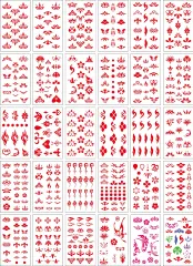 タトゥーシール ボディーシール 30枚セット 防水 TATTOO 入れ墨シール 赤の紋章 紅 家紋 021 ブランド: Pellforia