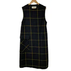 良品 CYCLAS シクラス ノースリーブ チェックワンピース 1-07-04-2017 サイズ36 ブラック イエロー レディース 古着 中古 USED