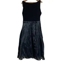 美品 CELFORD セルフォード ノースリードッキングワンピース サイズ38 ネイビー×ブラック レディース 古着 中古 USED