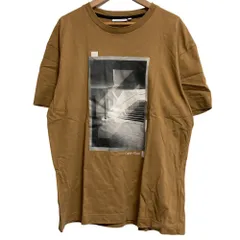 美品 Calvin Klein カルバンクライン フォトプリント Tシャツ サイズM キャメル メンズ 古着 中古 USED