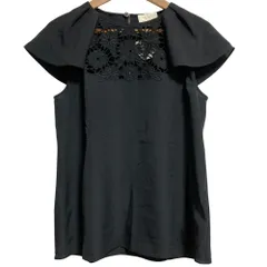 未使用 kate spade ケイトスペード レース ブラウス サイズXS ブラック  レディース 古着 中古 USED