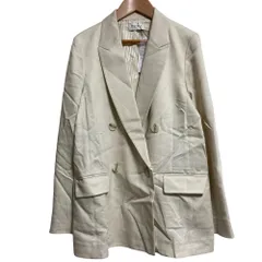 未使用 PLST プラステ トリアセブレンドオックス ダブルジャケット サイズS アイボリー レディース 古着 中古 USED