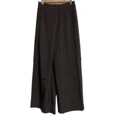 美品 LAURA ASHLEY ローラアシュレイ タックワイドパンツ サイズ38 ブラウン レディース 古着 中古 USED