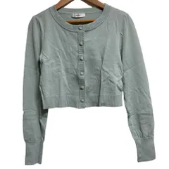 美品 Rene ルネ ニットカーディガン サイズ34 グリーン レディース 古着 中古 USED