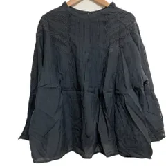 未使用 JOURNAL STANDARD ジャーナルスタンダード レリューム WASHABLE Antique レース 2WAY ブラウス サイズF ブラック レディース 古着 中古 USED