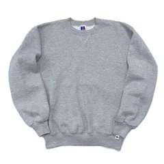 90s RUSSELL ラッセル スウェット 前V 無地 USA製 グレー M