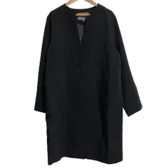美品 A day in the life UNITED ARROWS アデイインザライフ ユナイテッドアローズ ノーカラーコート サイズ38 ブラック レディース 古着 中古 USED