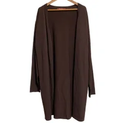 美品 Max Mara STUDIO マックスマーラステュディオ ロング ニットカーディガン サイズL ブラウン レディース 古着 中古 USED