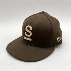 SUBWARE × NEW ERA サブウェア ニューエラ コラボ Sロゴ ベースボールキャップ 59FIFTY ストリート カジュアル メンズ 59.6cm サイズ7.5 ブラウン 帽子 B15820◆
