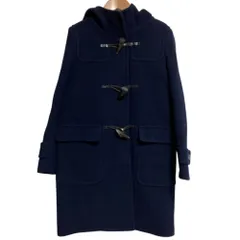 美品 MACPHEE マカフィー ウールメルトン ダッフルコート サイズ38 ネイビー レディース 古着 中古 USED