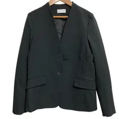 美品 PLST プラステ ストレッチ 1B カラーレスジャケット サイズS ブラック レディース 古着 中古 USED