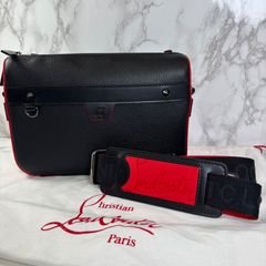 A57 クリスチャン ルブタン Ruisbuddy ブラックカーフレザーバッグ