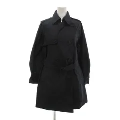 バナナリパブリック BANANA REPUBLIC トレンチコート S 黒 ブラック 長袖 ダブルブレスト ベルト付き /NU ■GY60