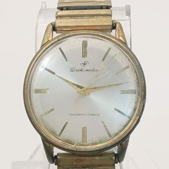 [가동] 0213-5 SEIKO matic 세이코 마틱 15007 남성 시계 자동 감기 골드 문자판