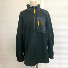 【k-27】JW ANDERSON UNIQLO ユニクロ　フリースジャケット　XXL グリーン　コラボ　ビックサイズ　防寒　アウトドア　古着