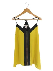 フォーエバー21 FOREVER21 キャミソール バイカラー 無地 サイズL 黒 イエロー QQQ