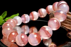 【１点物】希少◇マダガスカル産 シナバーインカルセドニー　12mm　ブレスレット パワーストーン 天然石 _MC5124