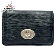 Vivienne Westwood ヴィヴィアンウエストウッド NEW ADVAN ブラック 黒 シルバー金具 レザー 三つ折り財布 折財布 レディース 600502【中古】