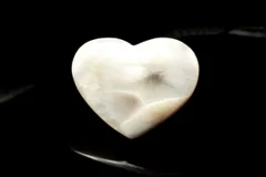 【１点物】天然沸石◇天眼模様 トムソナイト(沸石)　19x15mm　ハート ルース パワーストーン 天然石 _PC9548